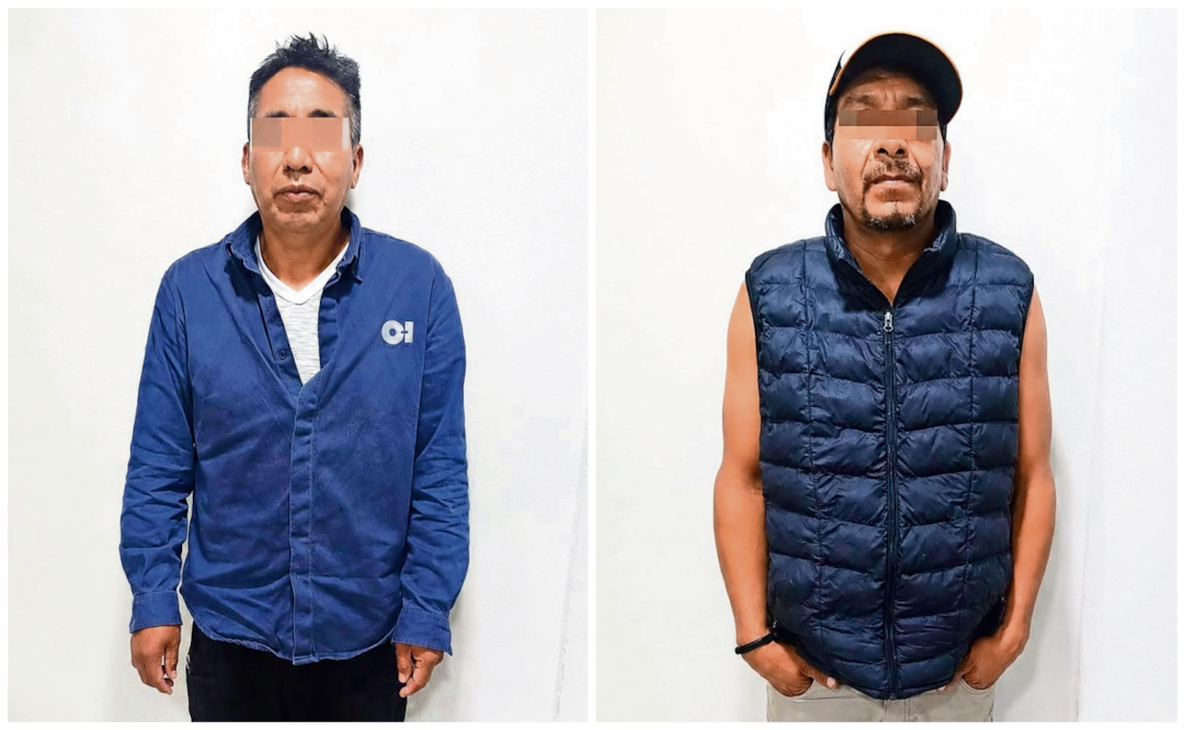 Los policías detuvieron a Miguel Ángel “N”, señalado como conductor de la camioneta, así como a Ricardo “N”, identificado como propietario del perro.  Fotos: Especiales