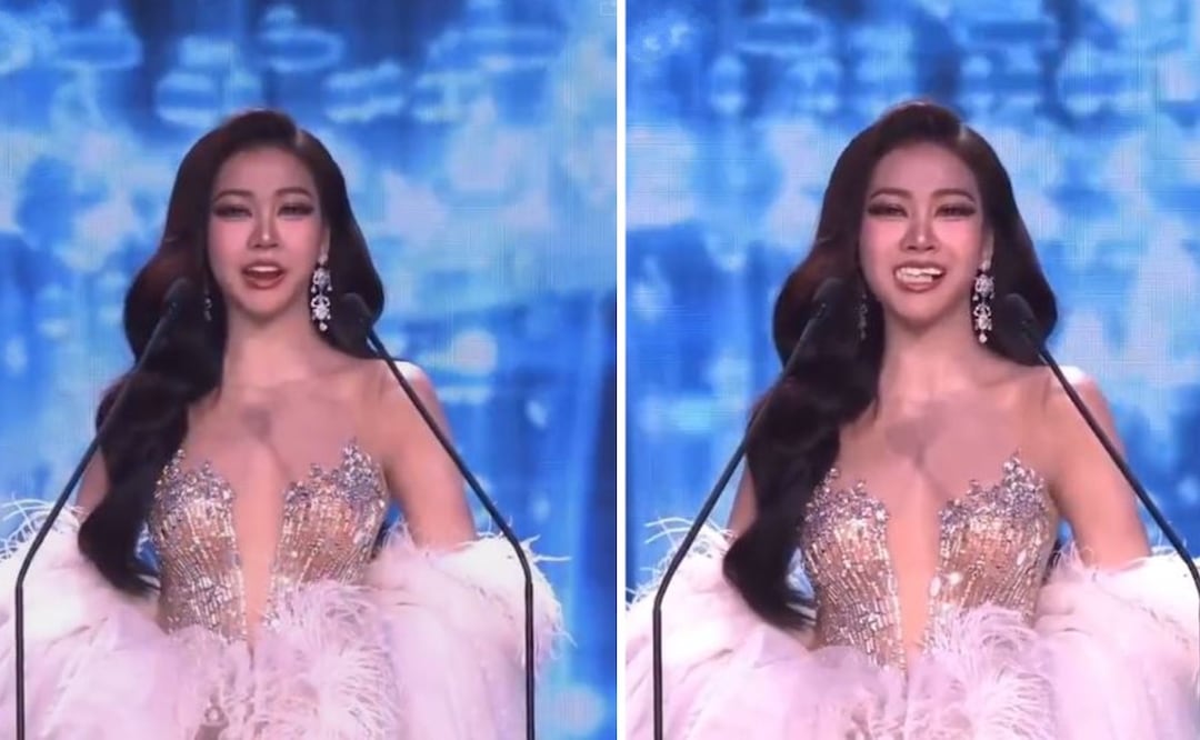 Imagen: Captura de pantalla (Se le cayó la sonrisa: candidata de Miss Tailandia sufre momento viral en plena pasarela)