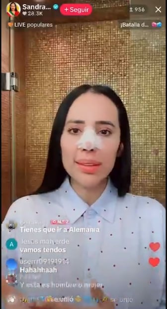 Live de Sandra Cuevas (Vía: Tik Tok)