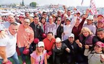 ¡Todos juntos! ¡Ecatepec! Azucena Cisneros apoya a Claudia Sheinbaum y a Delfina Gómez