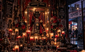 ¡Sorprendente! Este es el altar dedicado a Angelito Negro ubicado en Tepito, conócelo 