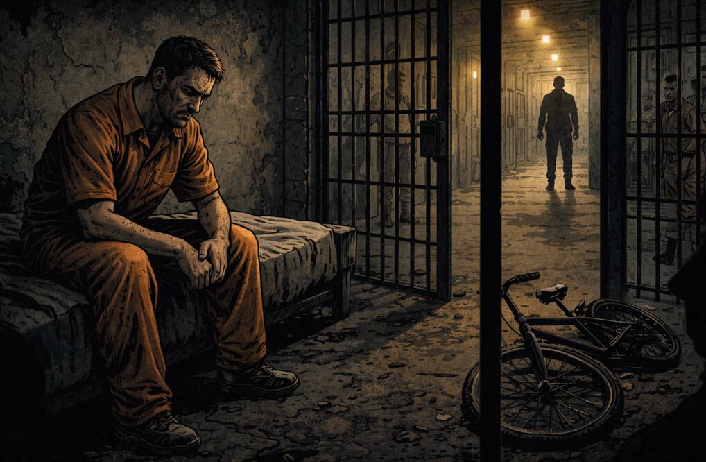 Entró a prisión por robar una bicicleta y terminó con casi 300 años de condena (Foto: Creada con IA)