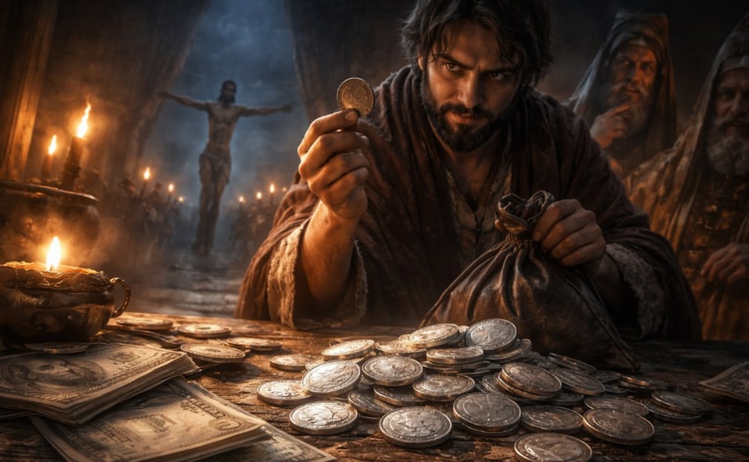 ¿Cuánto dinero recibió Judas por traicionar a Jesús? Esto valen hoy sus 30 monedas (Foto: Creada con IA)