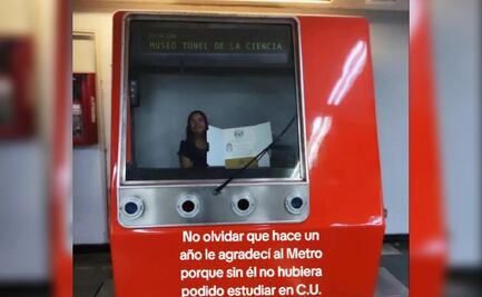 Estudiante de la UNAM agradece al Metro CDMX por su título y conmueve a miles que se identificaron