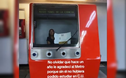 Estudiante de la UNAM agradece al Metro CDMX por su título y conmueve a miles que se identificaron