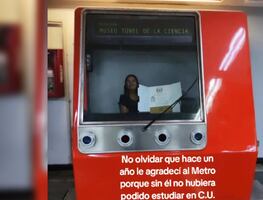 Estudiante de la UNAM agradece al Metro CDMX por su título y conmueve a miles que se identificaron
