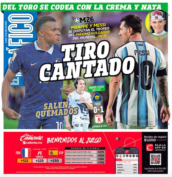 Portada El Gráfico | Lunes 13 de Julio de 2026