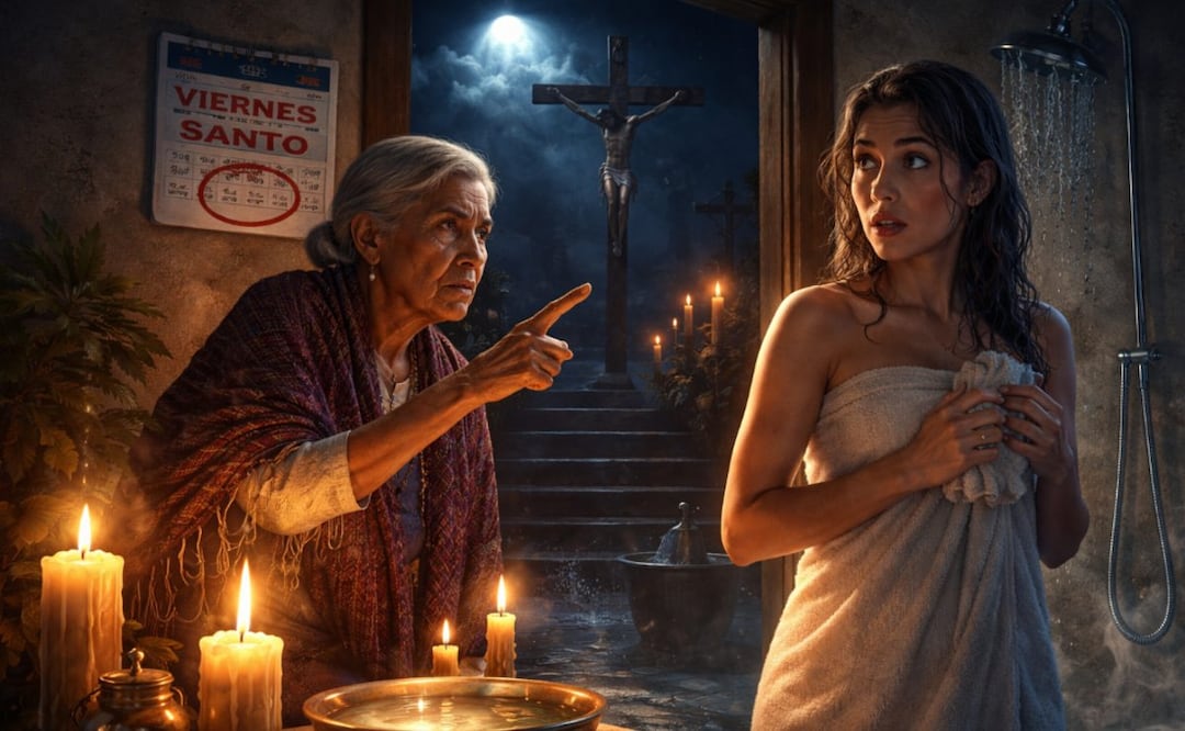 ¿Me puedo bañar en Viernes Santo? Lo que dicen las creencias vs lo que confirma la Iglesia (Foto: Creada con IA)