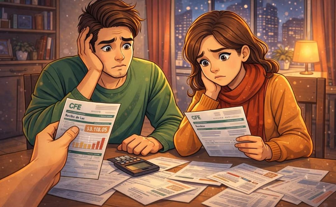 ¿Te llegó más caro el recibo de Luz de la CFE? ¡CUIDADO! Te decimos la razón y cómo evitarlo. Foto: (IA)