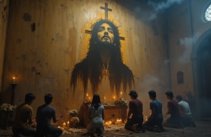 Aparece presunta imagen de Jesús en una pared de Veracruz y desata debate