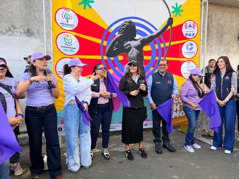 Reacción Violeta sale a las calles de la Cuauhtémoc para apoyar a mujeres. Foto: (Cuauhtémoc)