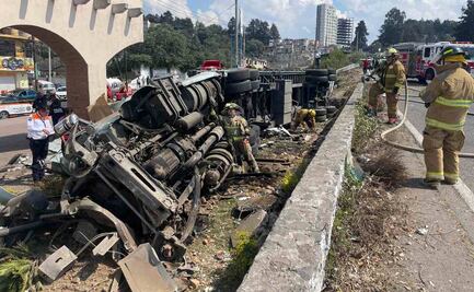 Tráiler se queda sin frenos en la México-Toluca: hay 2 lesionados 