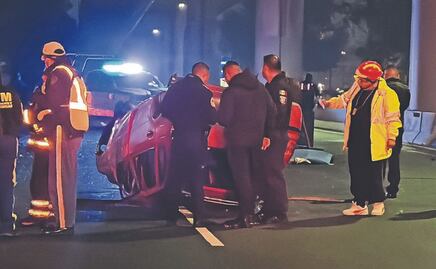 Fiesta terminó en tragedia: Choque y volcadura en Tlalpan deja un muerto