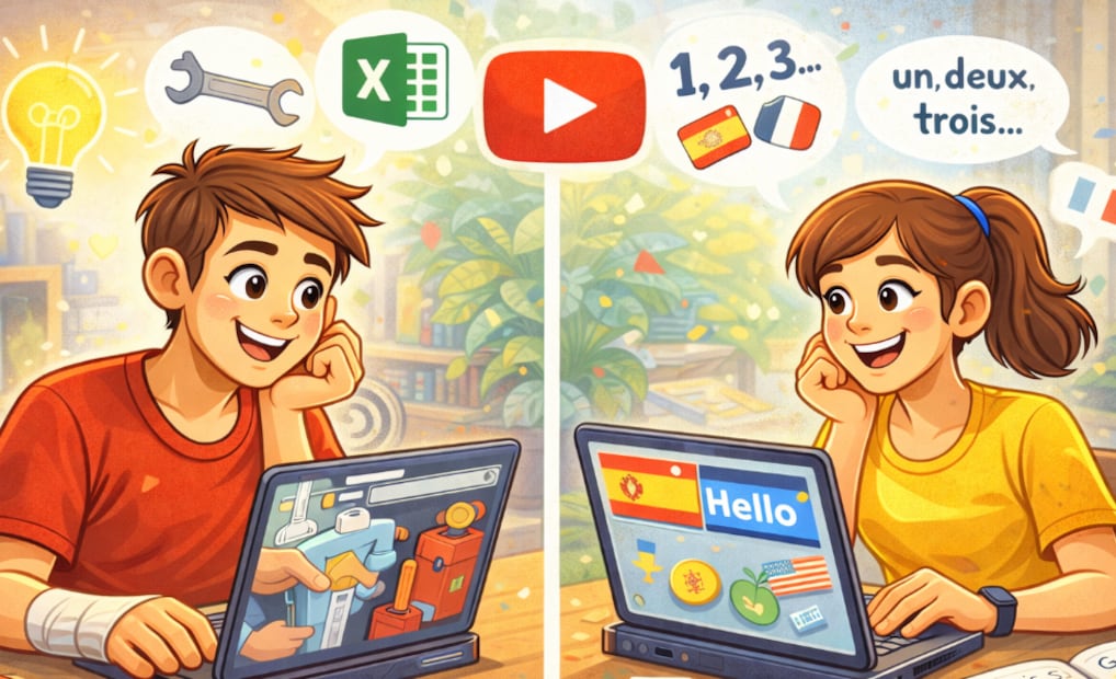 Aprende algo nuevo en YouTube (Foto: Creada con IA)