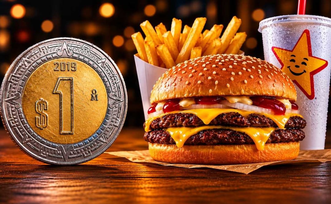 ¡Hamburguesas a 1 peso! Promoción de Carl's Jr por el Día de la Hamburguesa. Foto: (IA)