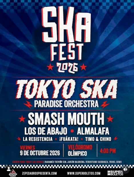 Ska Fest 2026 llega este viernes 9 al Velódromo con Tokyo Ska Paradise Orchestra y Smash Mouth
Foto: Redes Sociales