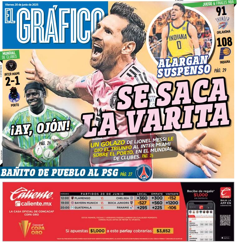 Portada El Gráfico | Viernes 20 de junio 2025
