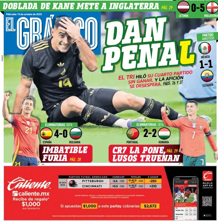 Portada El Gráfico | Miércoles 15 de octubre 2025