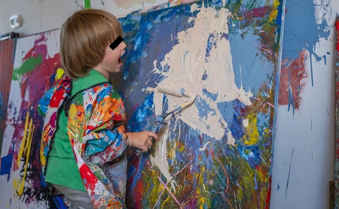 Chavito de 2 años es el nuevo “Mini Picasso” y vende sus cuadros en una lanota