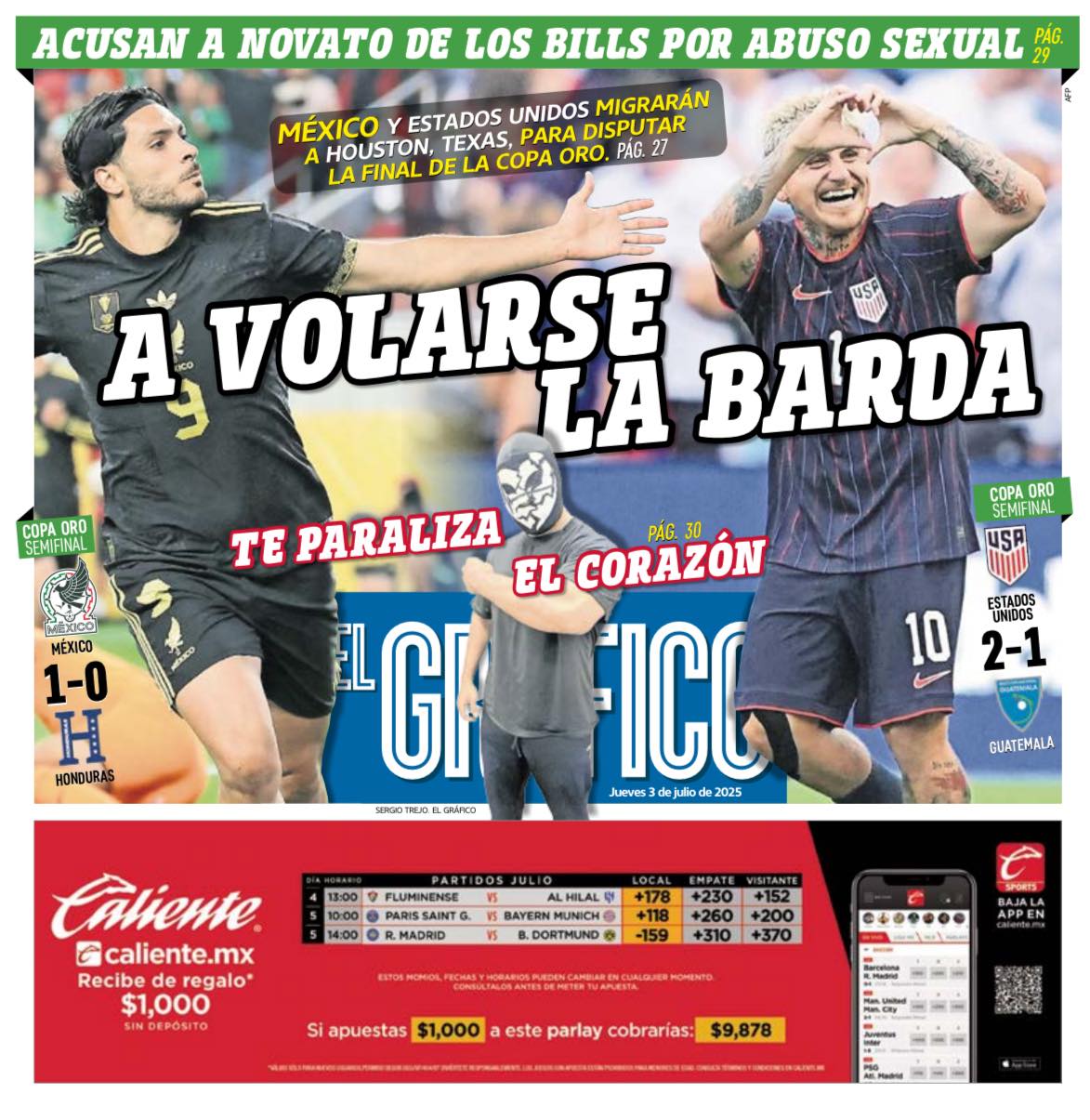 Portada El Gráfico | Jueves 3 de julio 2025
