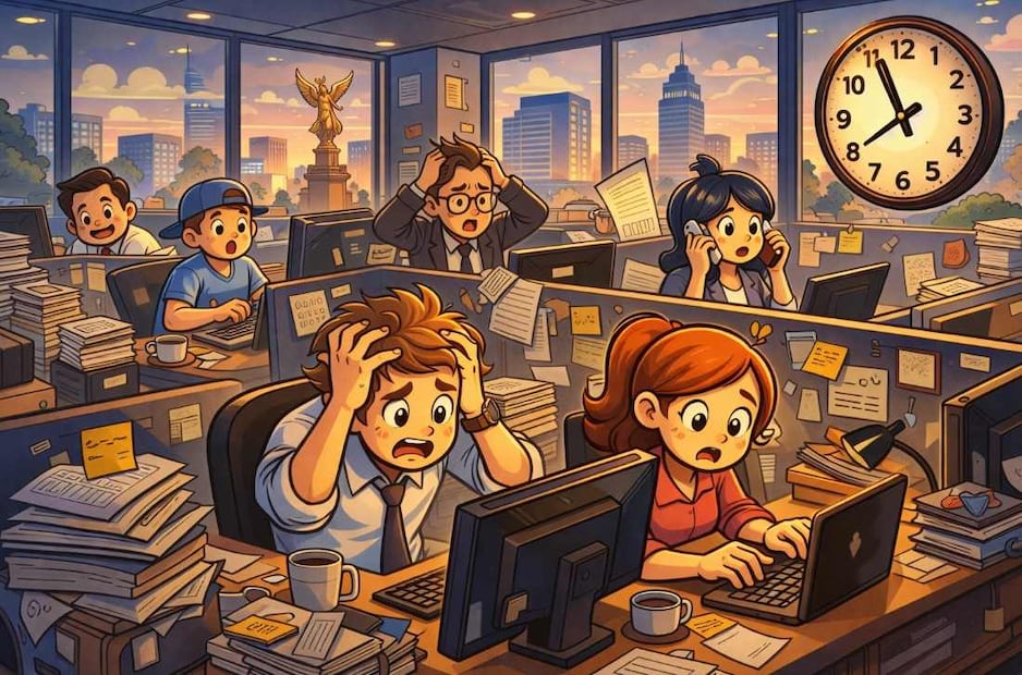 ¿Te pagan bien las horas extra? Así debe ser el pago en 2026, según la Ley Federal del Trabajo. Foto: (IA)