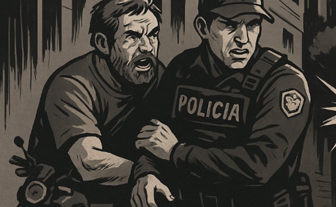 Policía balea a biker (Foto: Creada con IA)