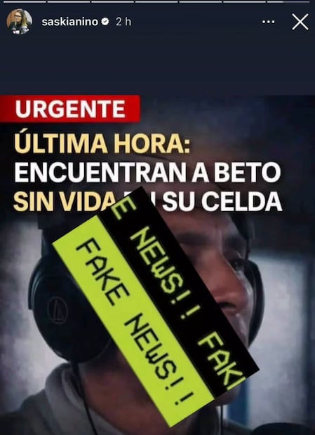 Mensaje de Saskia Niño de Rivera (Foto: Instagram)