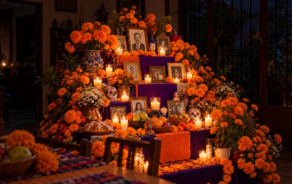 ¿Qué se pone en la ofrenda del 29 de octubre? (Foto: Creada con IA)