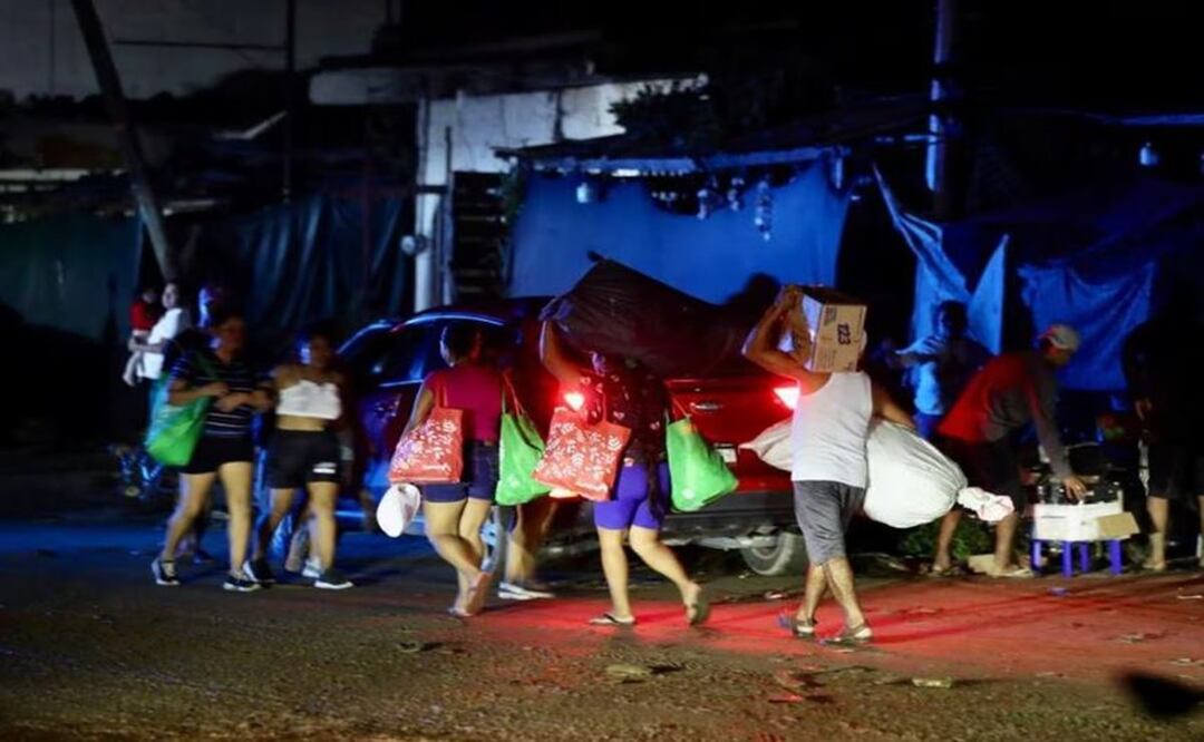 Huracán Otis: En medio de la apocalíptica tragedia, gandallas arman la rapiña en comercios