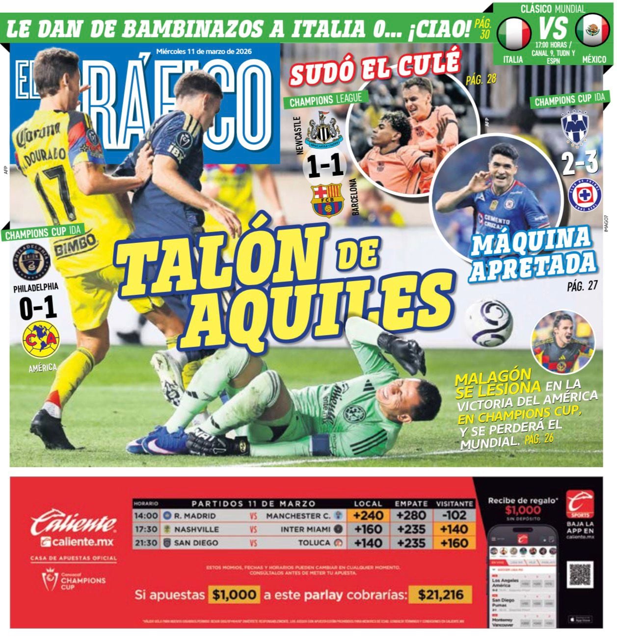 Portada El Gráfico | Miércoles 11 de marzo de 2026