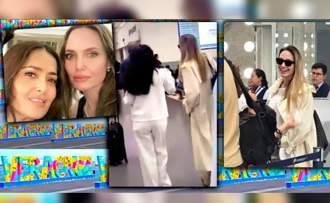 Salma Hayek y Angelina Jolie en Veracruz (Foto: X)