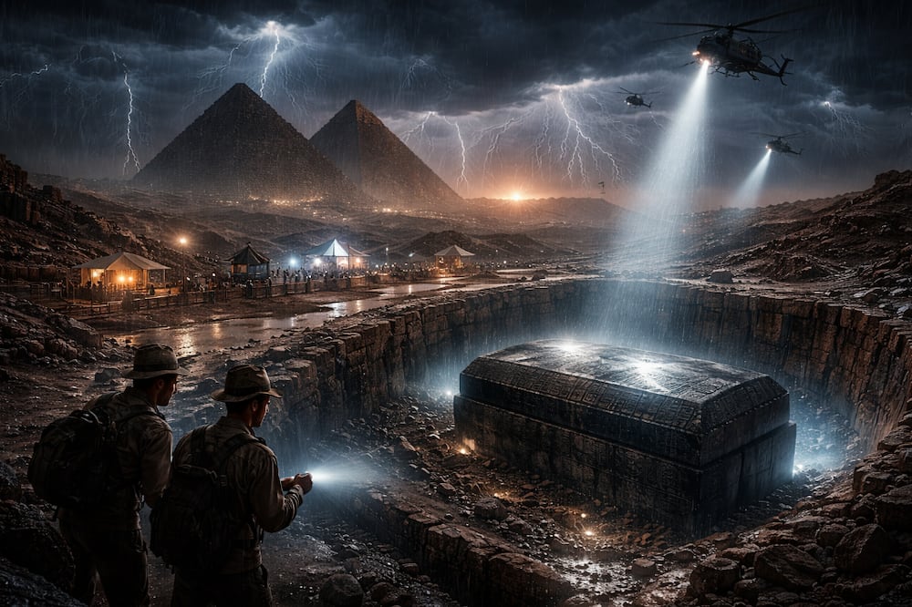 Llueve en Egipto y destapan un secreto enterrado que nadie puede explicar (Foto: Creada con IA)