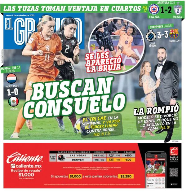 Portada El Gráfico | Jueves 6 de Noviembre de 2025