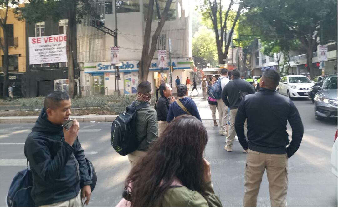 Manifestación en colonia Juárez de la Policía Turística, exigen destitución de altos mandos