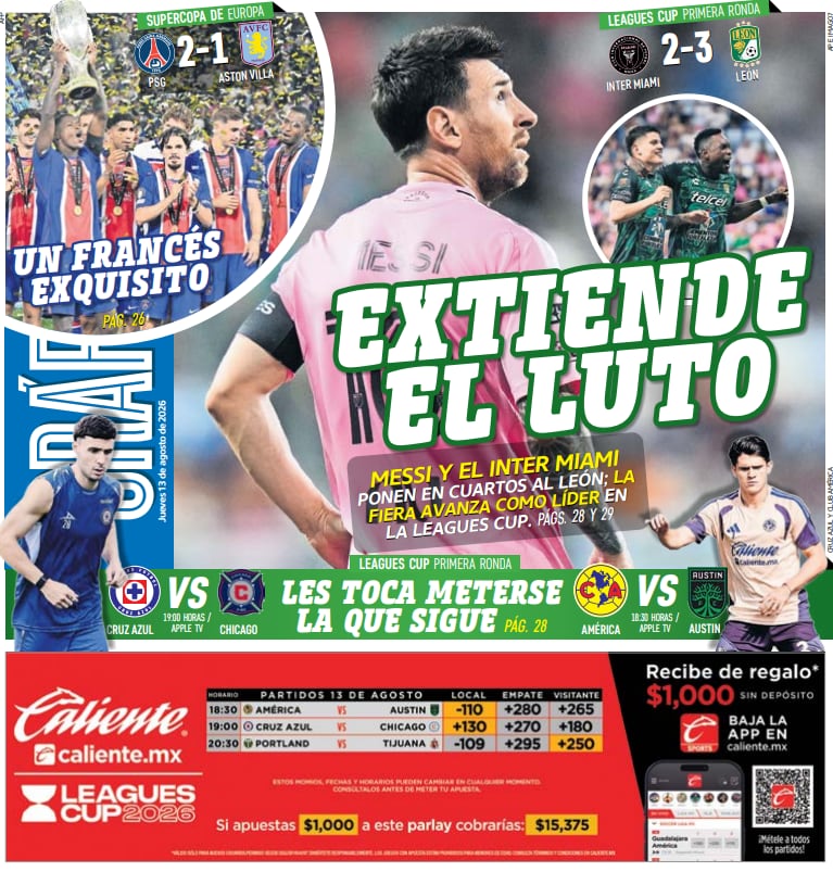 Portada El Gráfico | Jueves 13 de Agosto de 2026