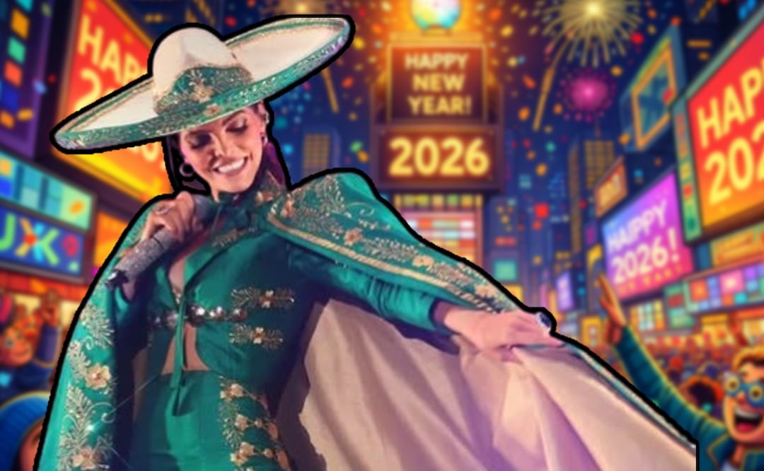 Ana Bárbara cantará en Times Square para recibir el Año Nuevo 2026 (Foto: Instagram / Creada con IA)