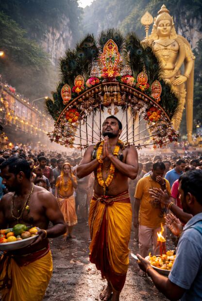 THAIPUSAM – INDIA (FOTO: CREADA CON IA)