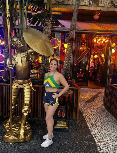 Ana María Alvarado con top de crochette en tendencia (Foto: Instagram)