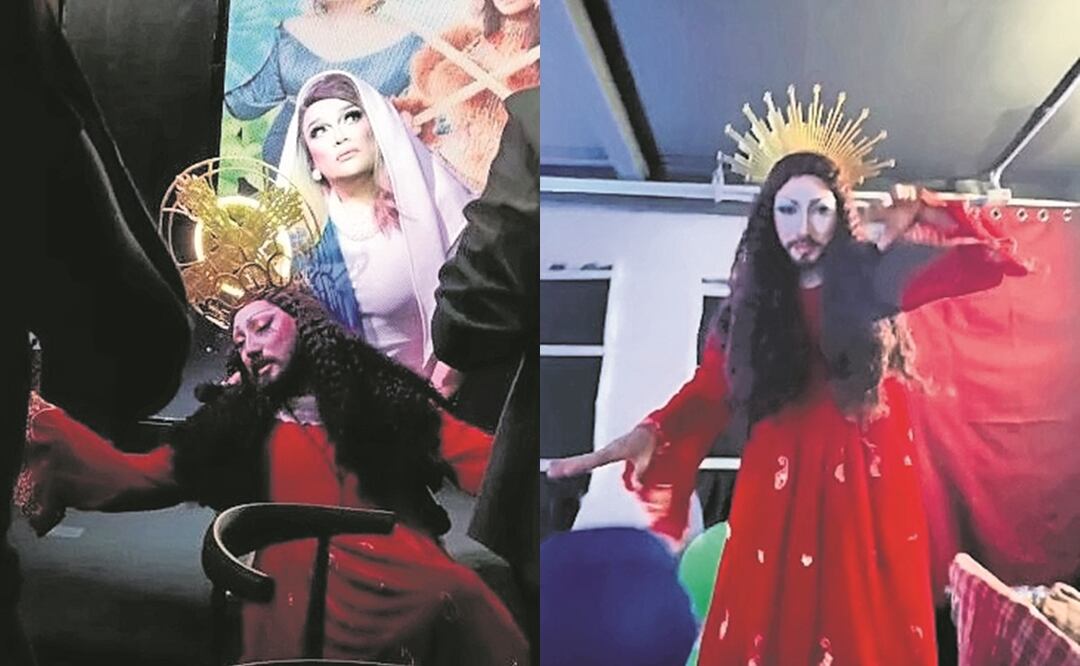 ¿Qué está pasanda? Arrestan a Jesucristo drag que estaba rezando el Padre Nuestro