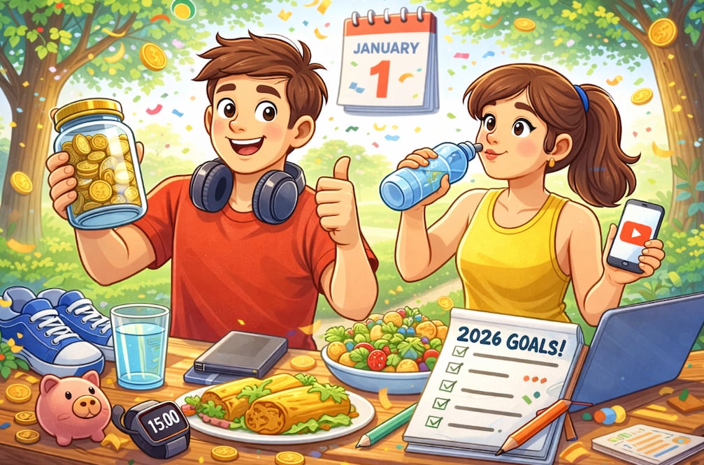 Propósitos de Año Nuevo 2026 (Foto: Creada con IA)