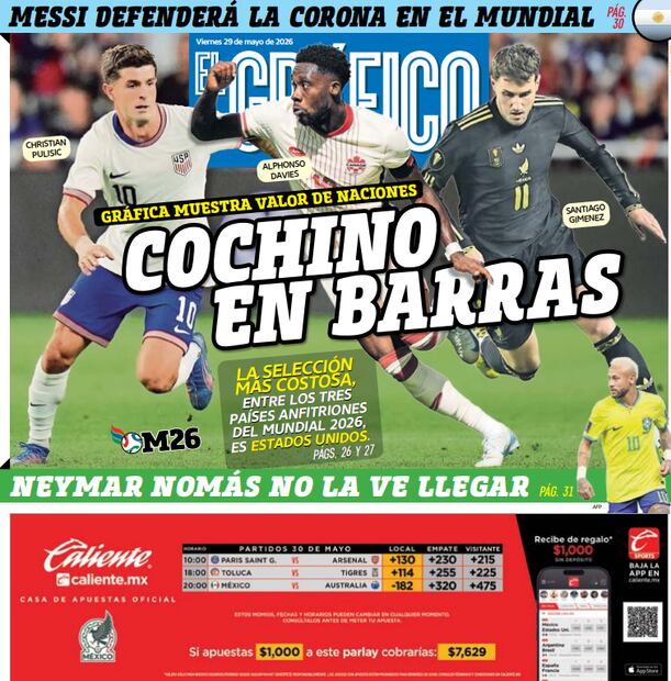 Portada El Gráfico | Viernes 29 de Mayo de 2026