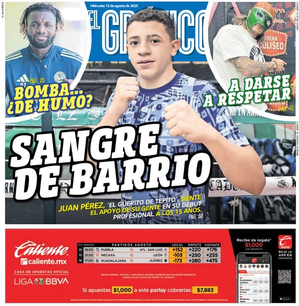 Portada El Gráfico | Miércoles 13 de agosto 2025