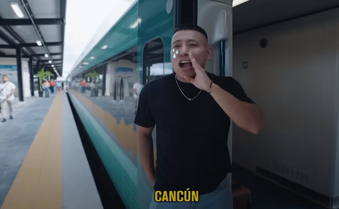 Yulay se sube al Tren Maya y despotrica contra algo, así le fue