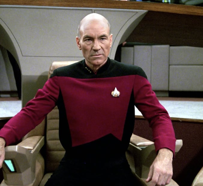 Patrick Stewart en Star Trek (Vía: Redes)