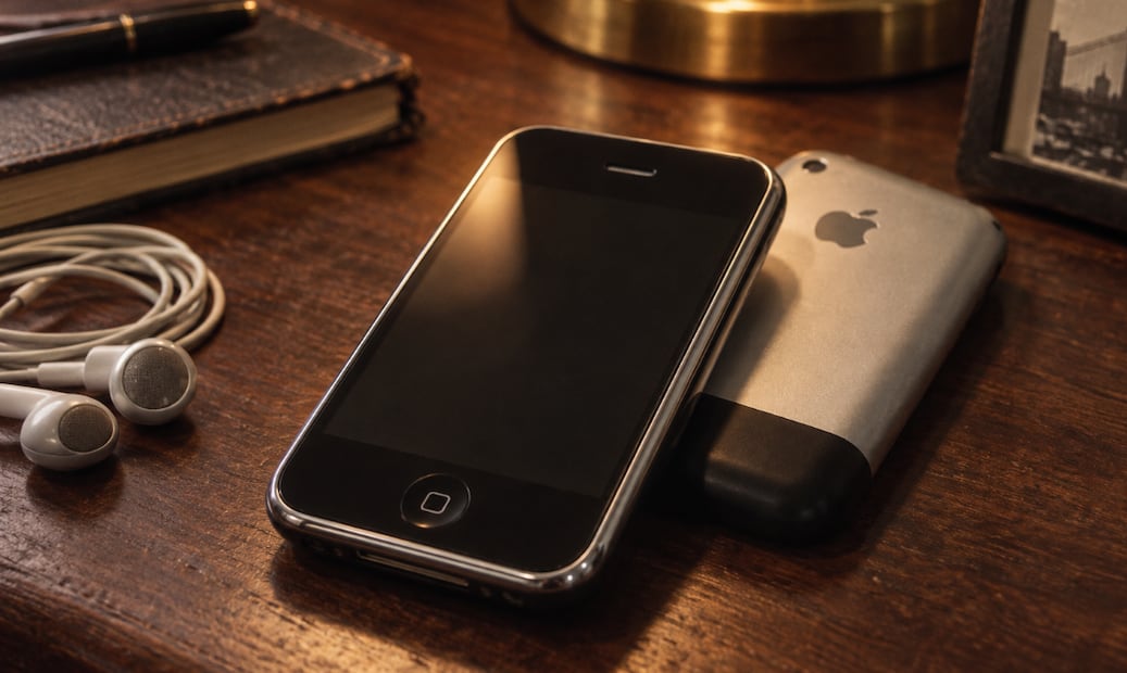 ¿Cómo era el primer iPhone? (Foto: Creada con IA)