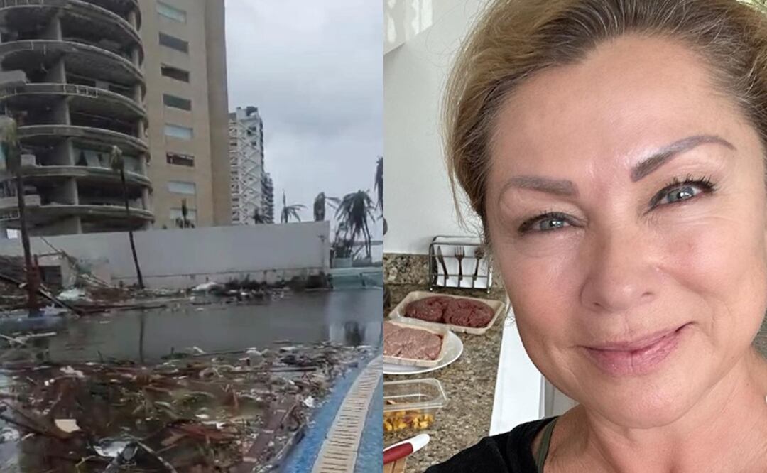 Leticia Calderón con severas afectaciones por el huracán Otis en Acapulco, Guerrero 