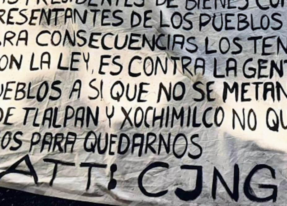 Narcomanta del CJNG prende alertas en Xochimilco, amenazan con pelear "la plaza" (Foto: Especial)