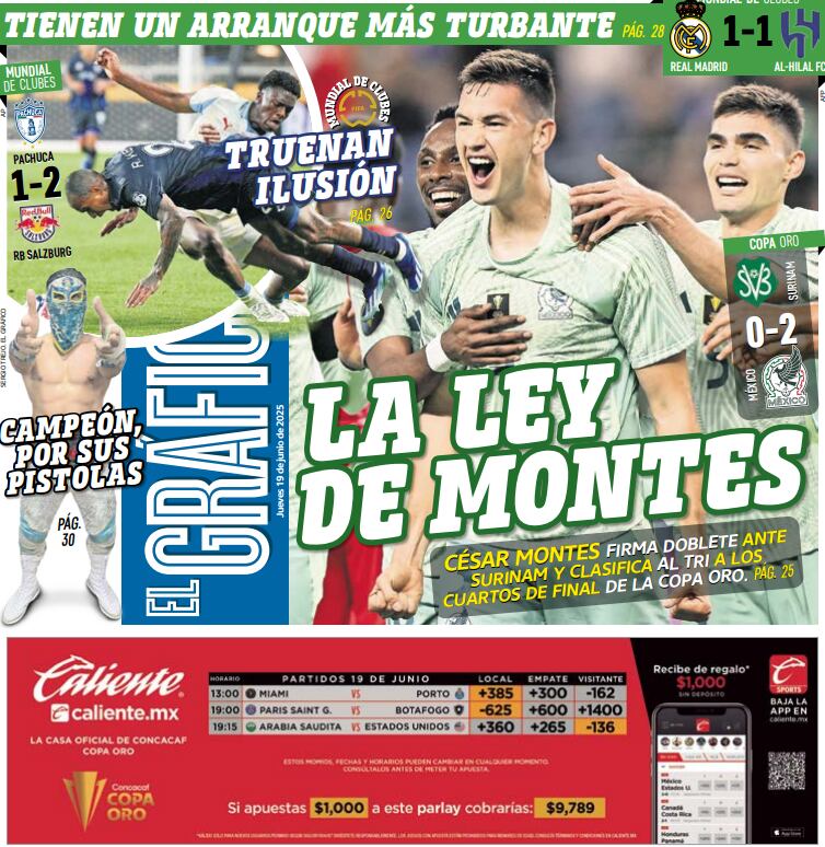 Portada El Gráfico | Jueves 19 de junio 2025