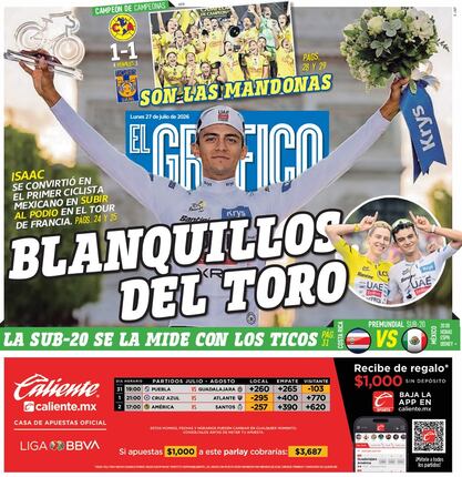 Portada El Gráfico | Lunes 27 de Julio de 2026