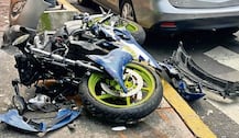 Biker se pasa el alto, choca contra un poste y queda al borde de la muerte en Tlalpan